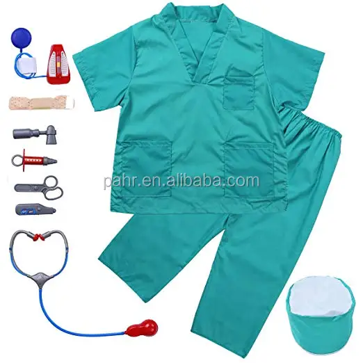 

Halloween Kids Costume Accessories Kids Doctor Costume Set Career Role Play with Surgeon Dress Accessories, Blue