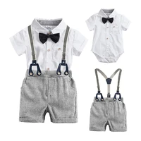 

Summer short sleeve gentle infant baby boy clothes romper set