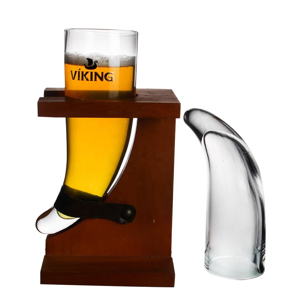2019 Amazon Hot Sale 600ml drinking viking Horn Beer Glass