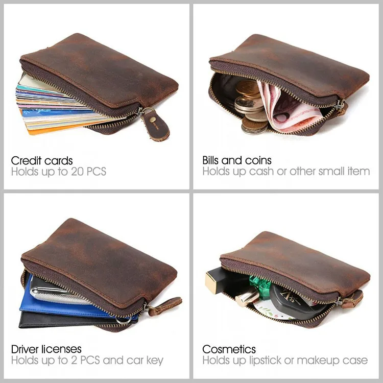 Genuine Leather Small Coin Purse Wallets Men - Buy Coin Wallet,Leather ...