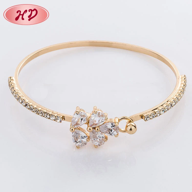 

2017 natural zircon rose gold bracelet 18k