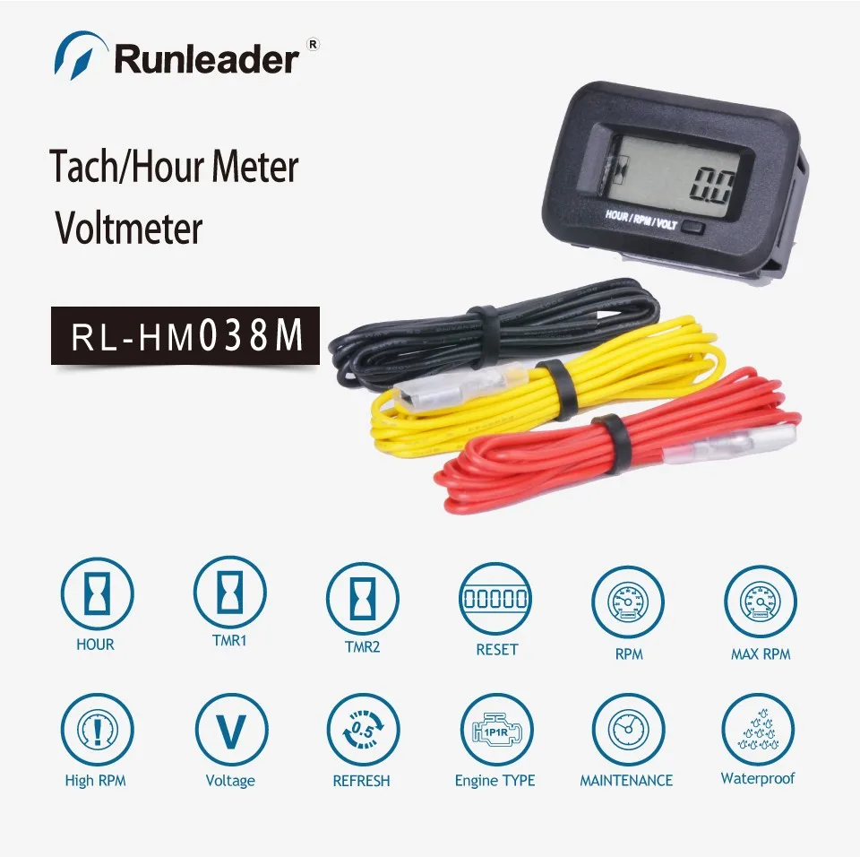 Tacho Meter Engine Hour Meter Voltmeter Running Hour Meter For Atv