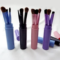 

5pcs mini makeup brush set portable pink black blue purple factory high quality maquillaje makeup cosmetic brushes set