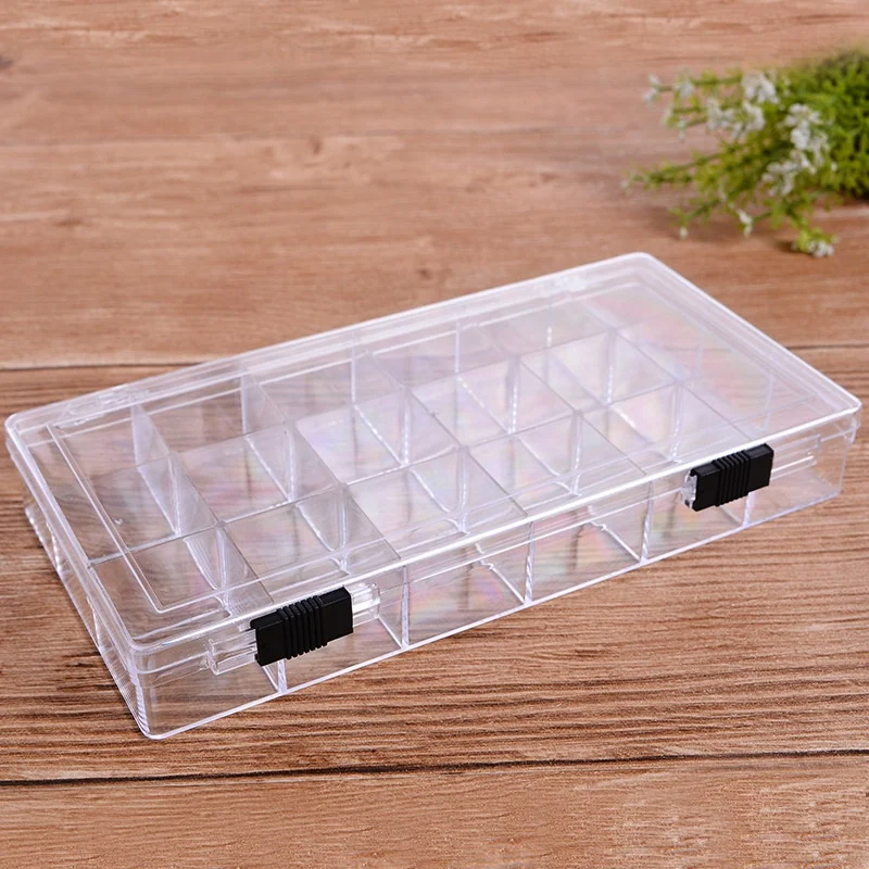 

Top selling multifunction 18 grid transparent ps clear box