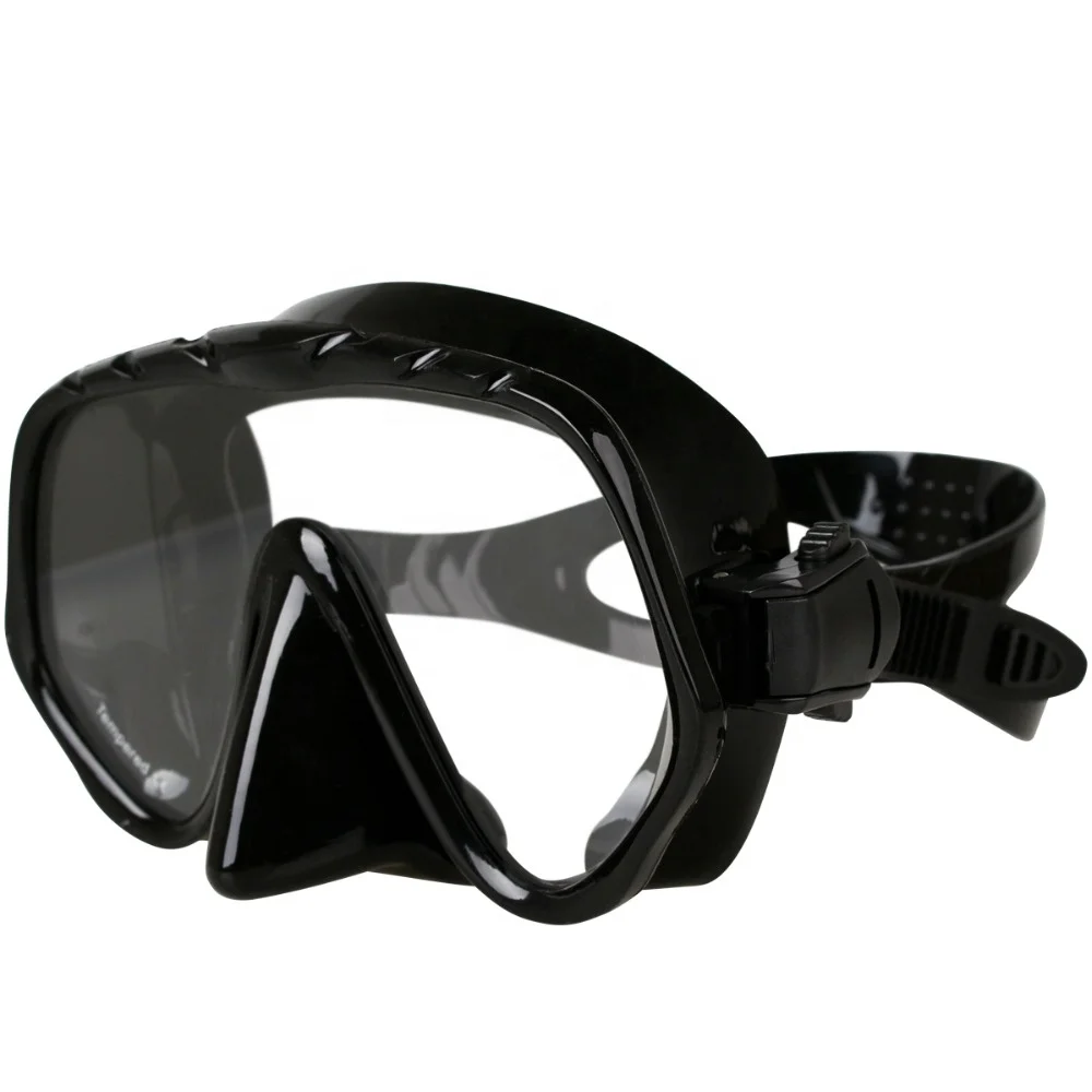 

Wide View Underwater Single Lens liquid Silicone Frameless Diving Mask, Black/transparent