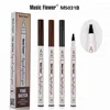 Tattoo Eyebrow Pen by MusicFlower, Waterproof Long Lasting Smudgeproof Tint Ink Brow Gel for Creating Natural Eye Makeup