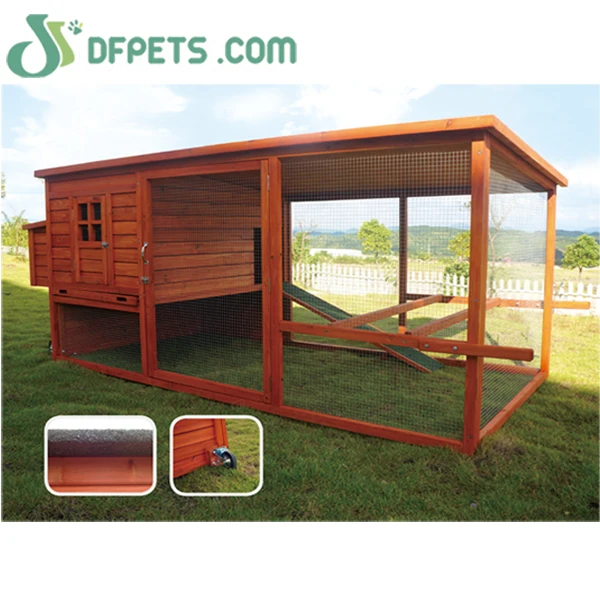 Large Run Commercial Wooden Chicken House With Mobile Wheels Buy