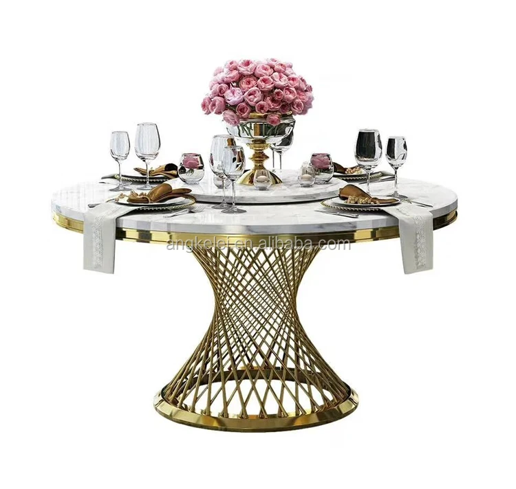 Wholesale Dining Table Price Modern Round Marble Top Dining Table