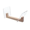 Storage Rack 50 Albums Acrylic Plates Wood Shelf DVD/CD Holders Storage for Home