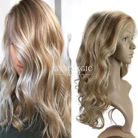 

Evermagic Hair Ombre Blonde Wig Lace Front Wig European Human Hair Natural Wave With Baby Hair Pre Plucked For Black Women