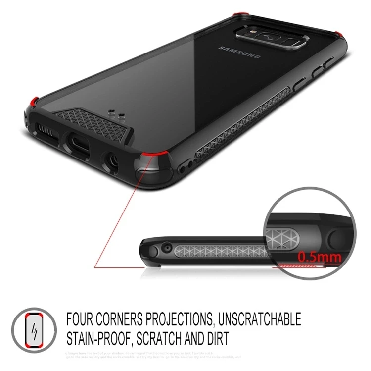 Ultra Soft Tpu Bumper Acrylic Cell Phone Case Cover For Samsung Galaxy S8 S8 plus S9 Note 8 Note 9