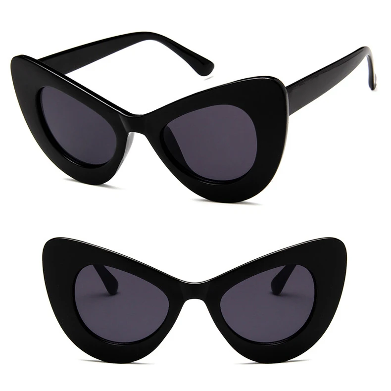 

DLL5141 Wholesale Large Frame Cat Eye Women Butterfly Fashion Sunglasses