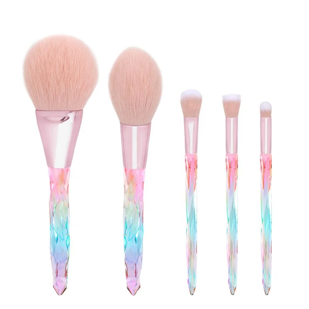 Marvel Heros 5pcs Cosmetic Brushes Diamond Like Handle Makeup Brushes Set