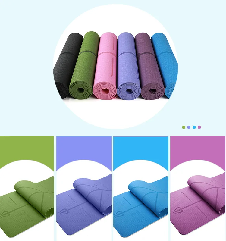 Gym Fitness Black Exercise Mattress Tpe Yoga Mat Manufacturer - Buy ...