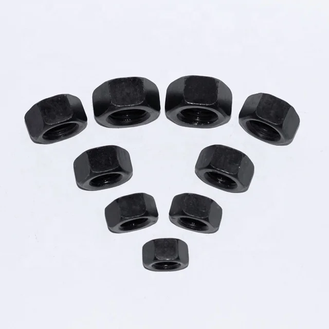 
DIN 934 10.9 12.9 Grade High Strength Black Oxidation Carbon Steel Hex Nuts 