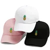 Cozy Multiple colors low moq unisex cotton Cap factory custom embroidery logo Pineapple baseball hats