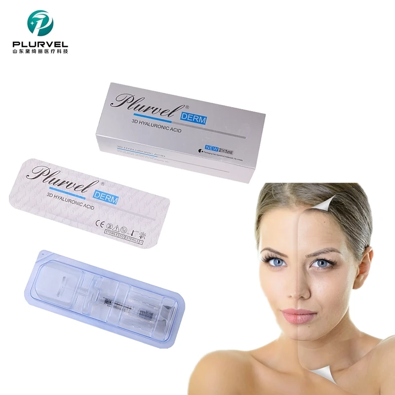 

PLURVEL Derm 1ml Cross Linked Hyaluronic Acid Dermal Filler For Injection Lips