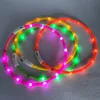 Colorful Flashing LED Dog Collar USB Rechargeable