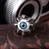 YJR001 Trade Assurance Fashion Vintage Titanium Steel Ring Retro Demon Eyeball Punk Finger Ring For Man
