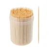 Bamboo Wooden Toothpicks Round Toothpick with Storage Box