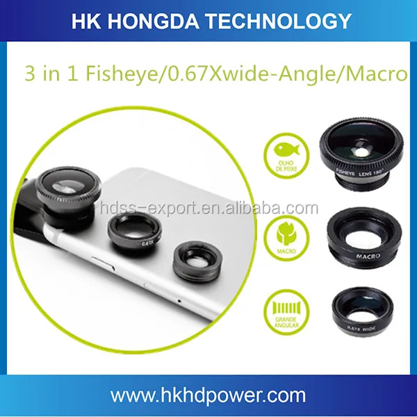 Product from China: 3 in 1 camera phone lens universal camera extra
lens photographic lenses, optical fisheye lens