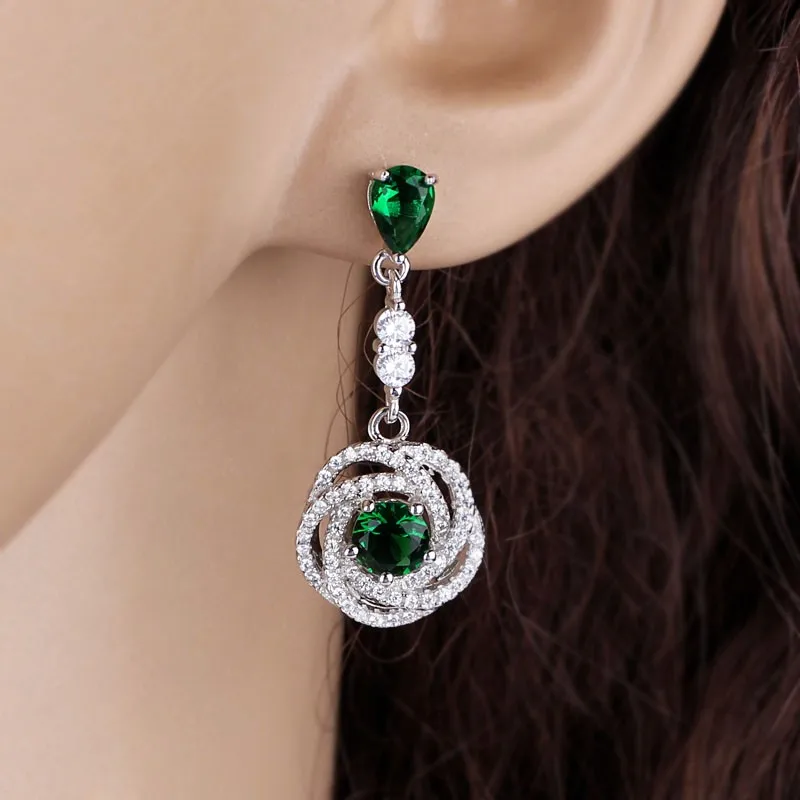 

factory hot sales 2018 natural stone vintage earring, White