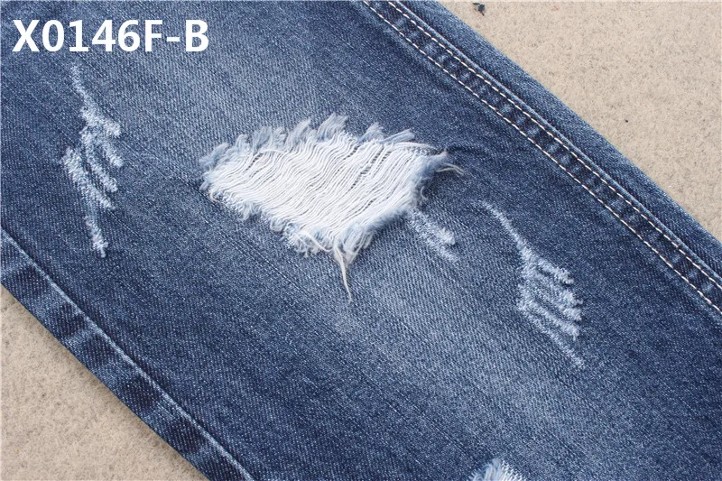 308 GSM 58/60" 10+10S*10 Cotton Denim Fabric for Apparel-Jeans with Soft Hand Feel