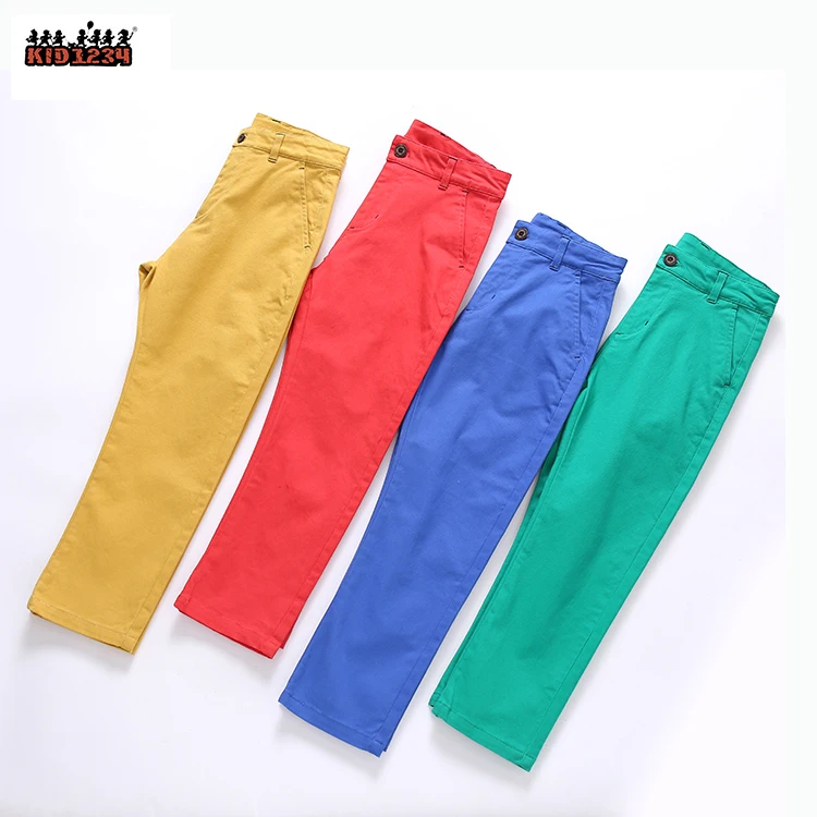 

Wholesale Boy London Colored Cotton Trouser Garment Dyed Pants Teen City Clothing for 4-14 Years 6 Colors, Blue , red, yellow , green, camel, navy
