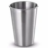 Premium Stainless Steel Cups 16 oz Pint Cup Tumbler, Premium Metal Drinking Glasses, Stackable Durable Cup