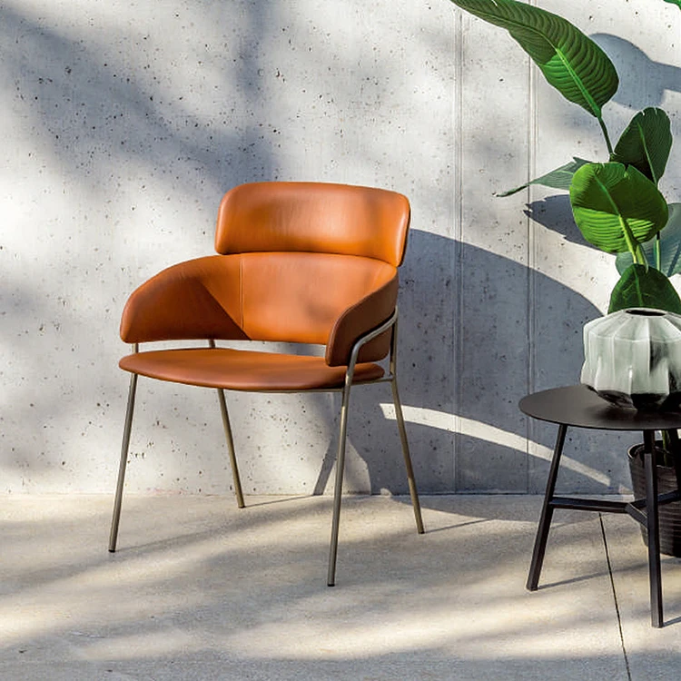 Nordic modern colorful cheap recliner chair dining table chair design single chair