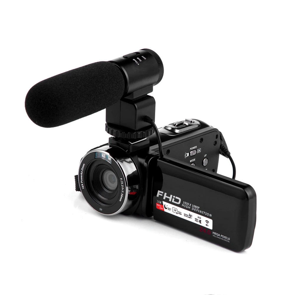 Full HD 1080P Portable mini Camcorders DV 3.0 Rotating LCD Touch Screen 16x Zoom 24MP Anti-shake Digital Camera Video