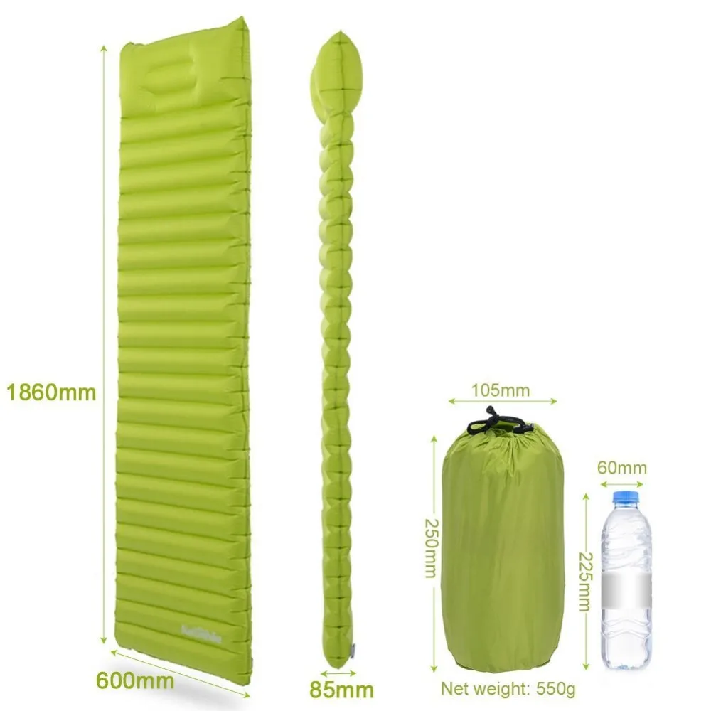Inflatable Sleeping Pad With Built In Pump. The Perfect Mat For Camping