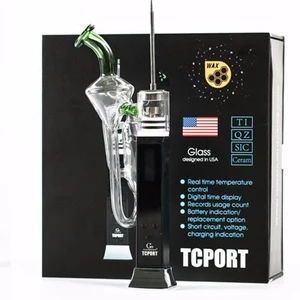 Temp control electronic cigarette dab rigs g9 enail Greenlightvapes G9 TC PORT Rechargeable vape mod wholesale vaporizer