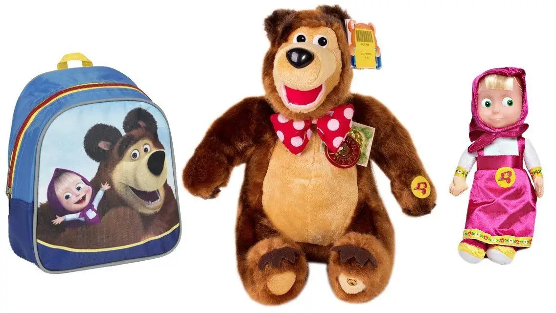 masha and the bear plush bear