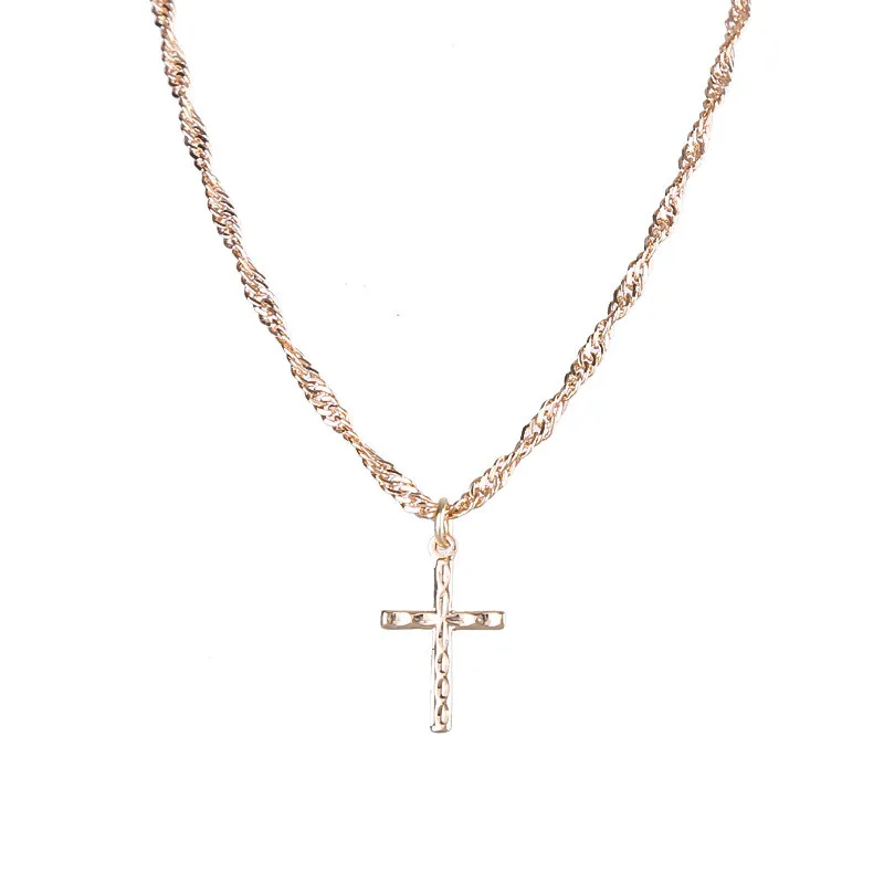 

Christ Church Jewelry Luxury 18K Gold Plated Cross Pendant Necklace