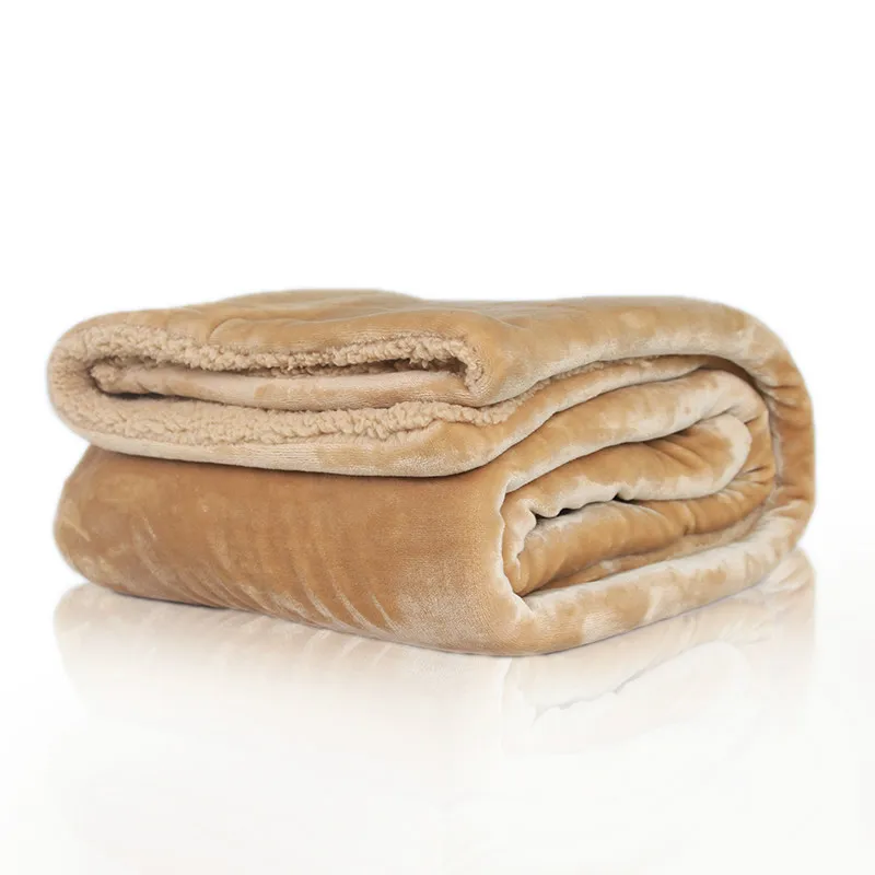 

wholesale products china Hot sale soft thick plush double layer sherpa flannel micro fleece blanket for winter, Custom color
