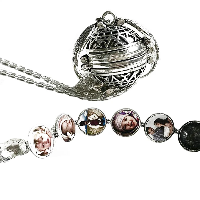 

Hot Selling Expanding Photo Locket Necklace, White gold, gold, rose gold, ancient silver