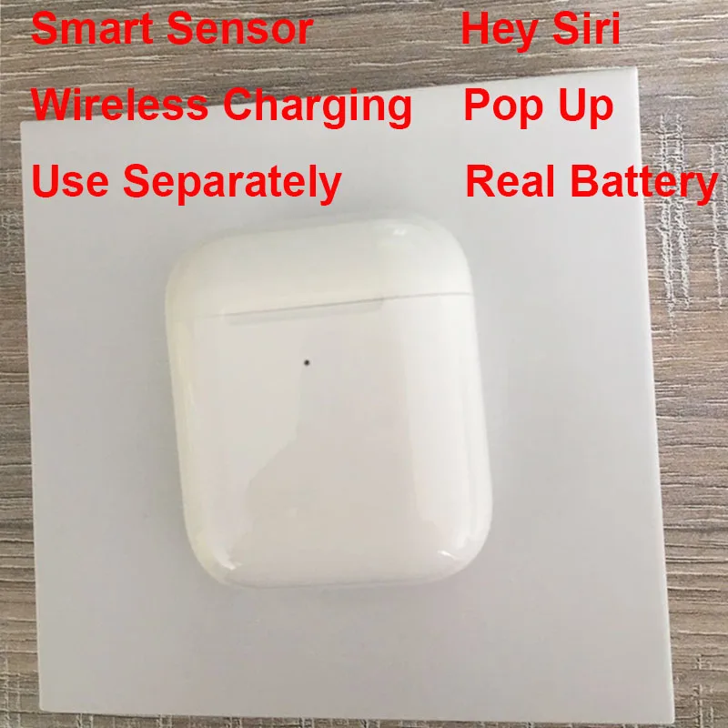 

2019 Highest Version Air pods 1:1 Size Original Sounds Bluetooth Earphones Wireless Charging Headset Pop up, N/a