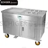 1 Square Pan Scroll Ice Cream Making Machine With Temperature Control and Keep Fresh System