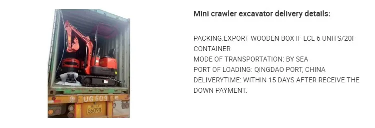 Small mini micro excavator digger machine for garden