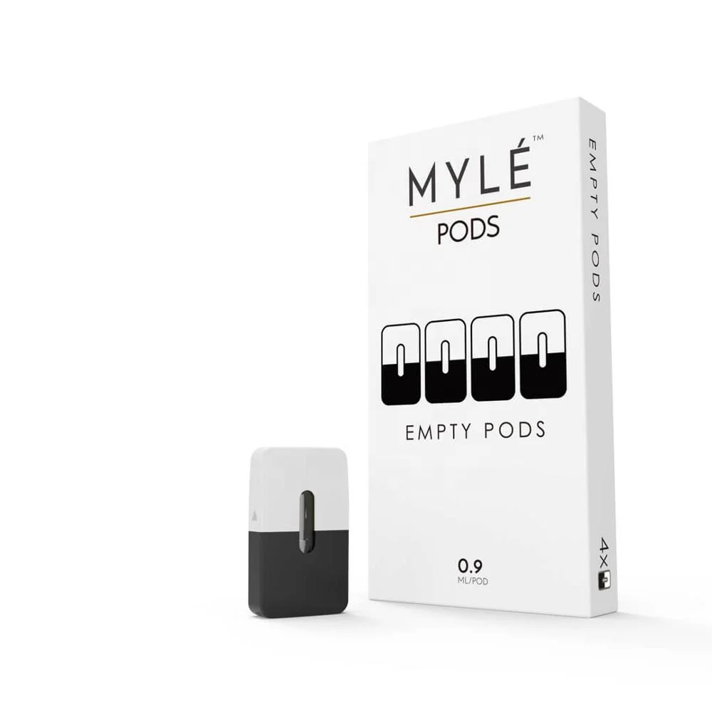 

Refillable empty Myle pod cartridges for Myle vape pen pod system myle cbd pod, White/yellow/green/brown/pink/red