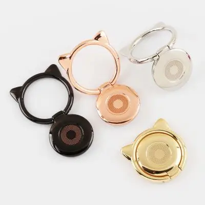 

Universal Phone Holder Cute Cat Ear Finger Ring Holder 360 Degree Magnet Mobile Phone Holder Stand