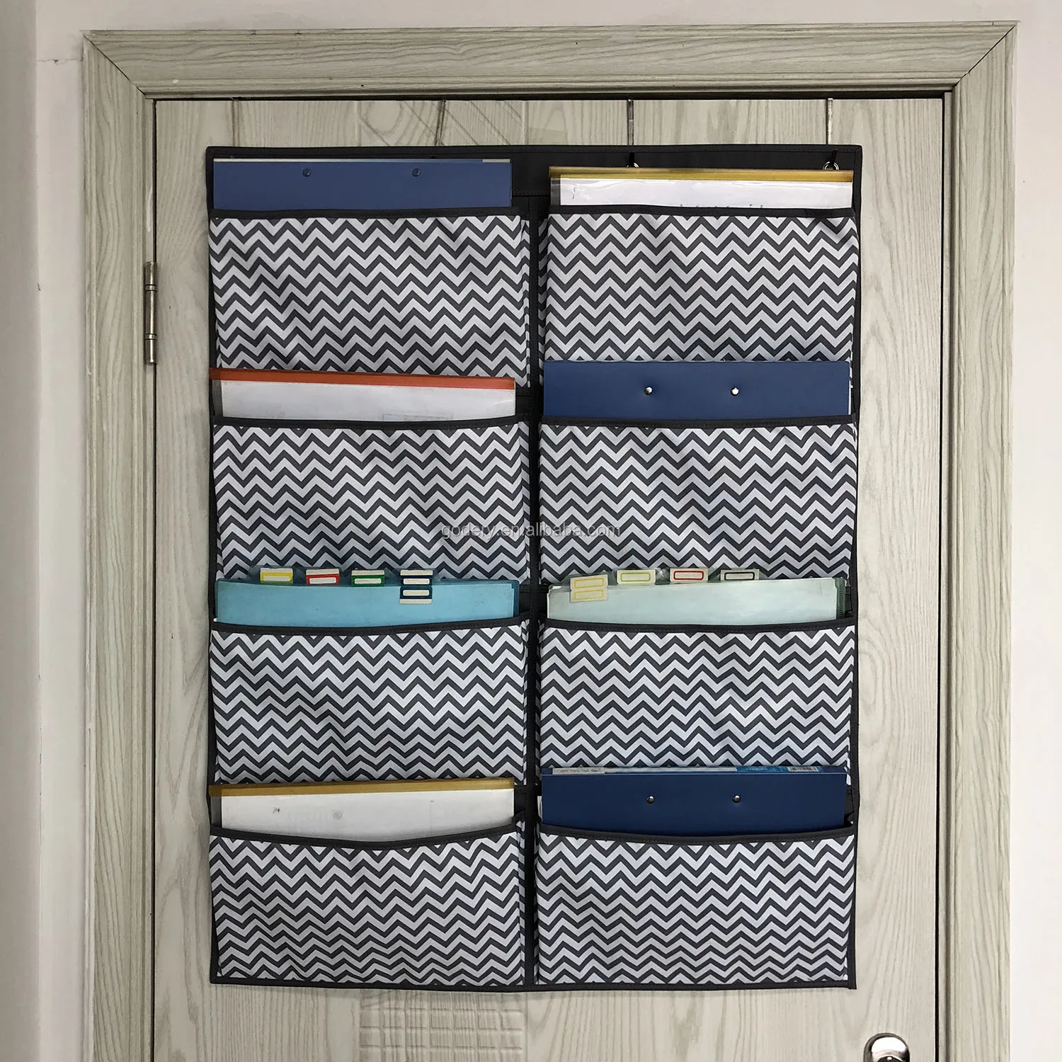 Wall Storage Pocket Charts Hanging Door File Folder Organizer With 8