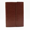 3 fold customized pu leather business notebook/zipper leather notepad/zipper magnetic binder notebooks/Organizer/planner/journal