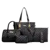 Wholesale Women Fashion Shoulder Bag PU Leather Tote Bags Sets Ladies 5 in 1 PU Women Handbags Set