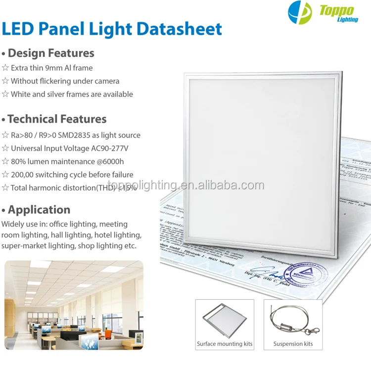 led panel light High Quality 1-10V Dimmable 32W 60X60 Panel LED Suspended Ceiling Lighting for Offices