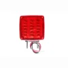 Truck/Trailer Square Double Face LED Stop Turn Pedestal Light with Marker Clearance Light, 39 Flux LEDs