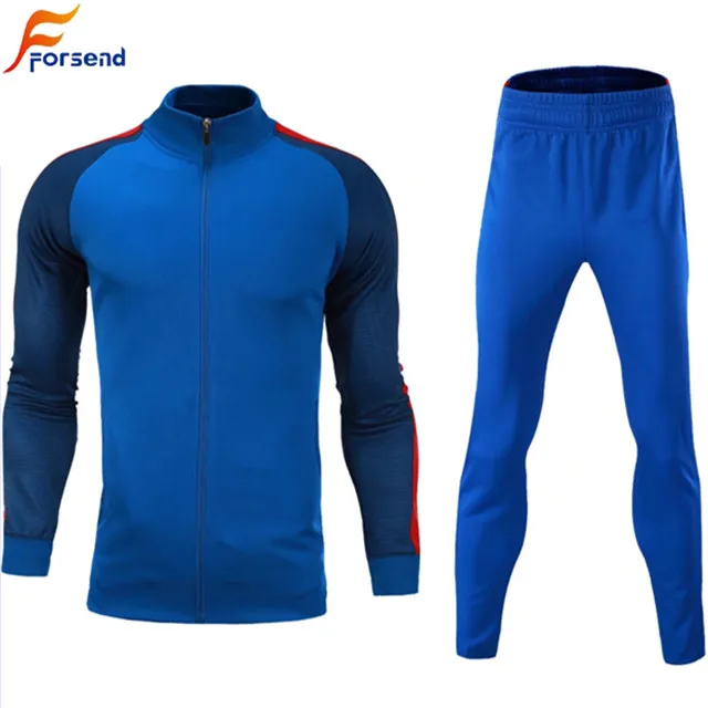 

Blue Soccer Jacket High Quality Training Suit Wholesale Jacket Set, N/a