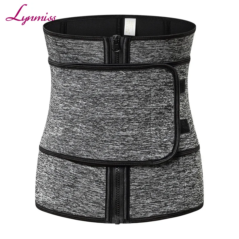 

Hottest OEM Neoprene Body Corset Slim Shaper Waist Trainer Woman Sports and Training Latex Waist Cincher Workout Waist Trainer, Grey