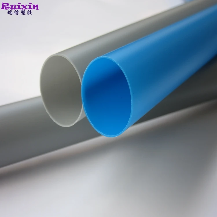 Grey Rigid Pvc Round Pipe External 23mm Internal 22.2mm Custom